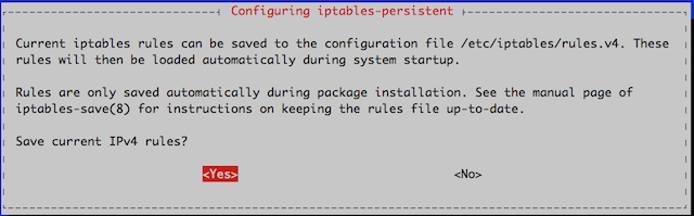 Save IPv4 rules prompt. Save IPv4 rules prompt.