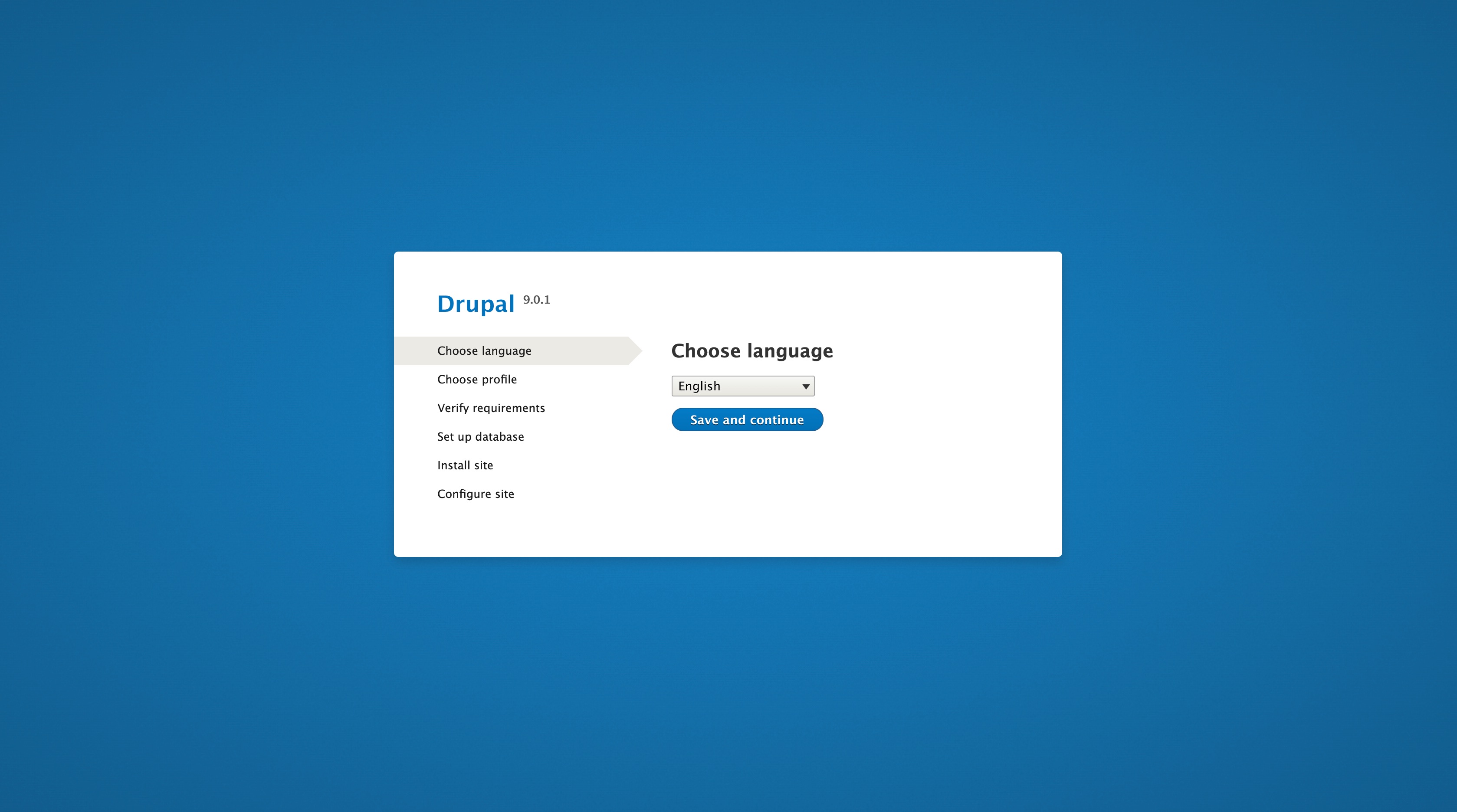 View the Drupal installation page.