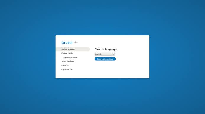 View the Drupal installation page.