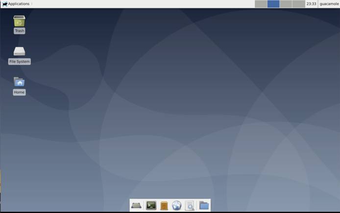 The Guacamole remote desktop provides access to your Linode through a web browser.
