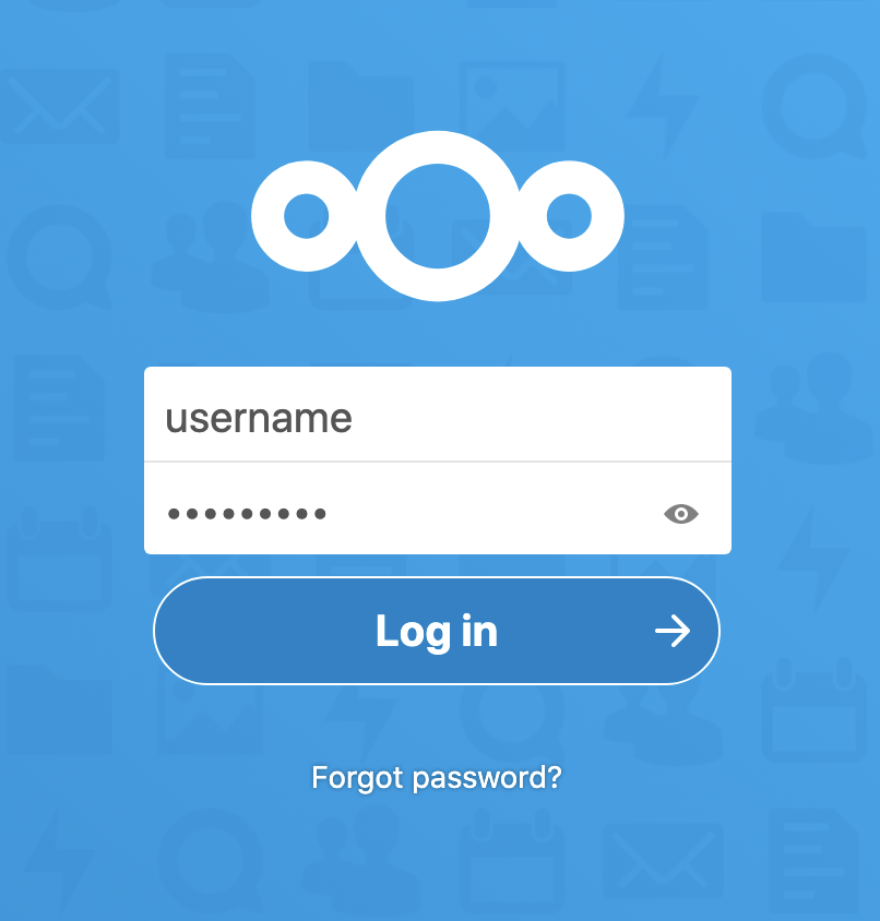 Create a Nextcloud admin account.